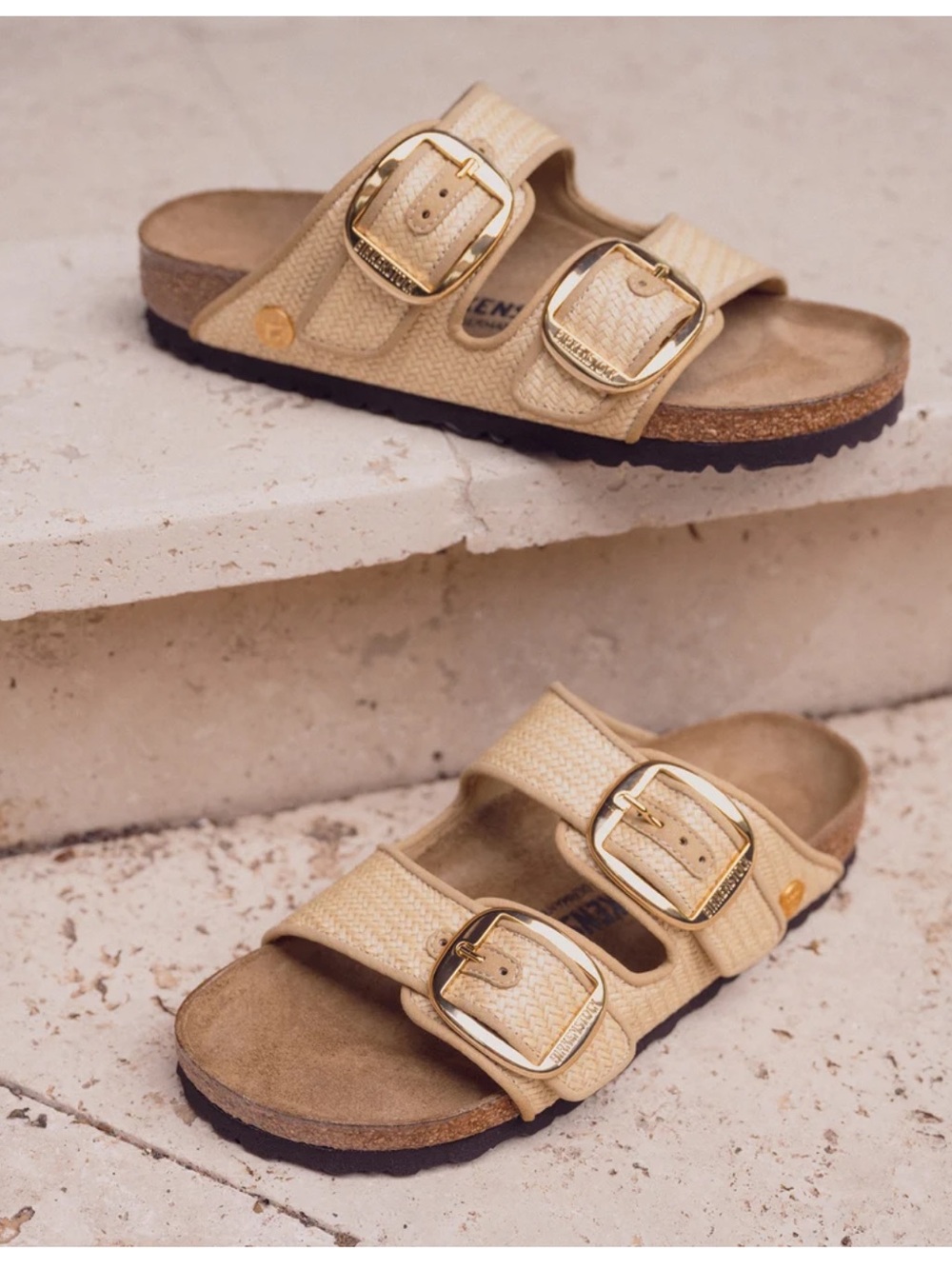 Birkenstock Arizona Big Buckle Color: Raffia Naturale $210 women 41 US 10-10.5